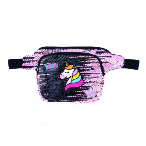 Pink-Black Loving Patches Fanny Pack