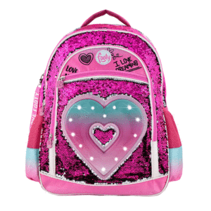 Pink heart backpack