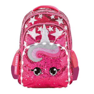 Fuchsia Stars-Unicorn backpack