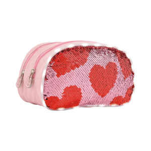 Pink Hearts Case-Toiletry Bag | Double