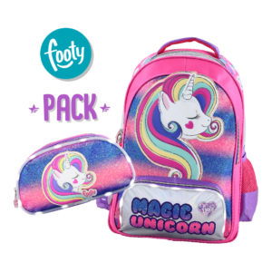 Pack mochila + estuche Unicornio Mágico